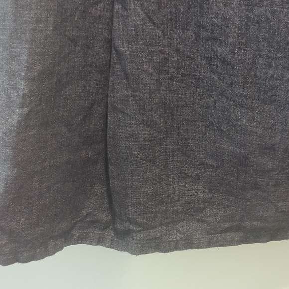 Linen Made in France Agnes B. greyish purple midi skirt Side Zipper - Picture 9 of 13